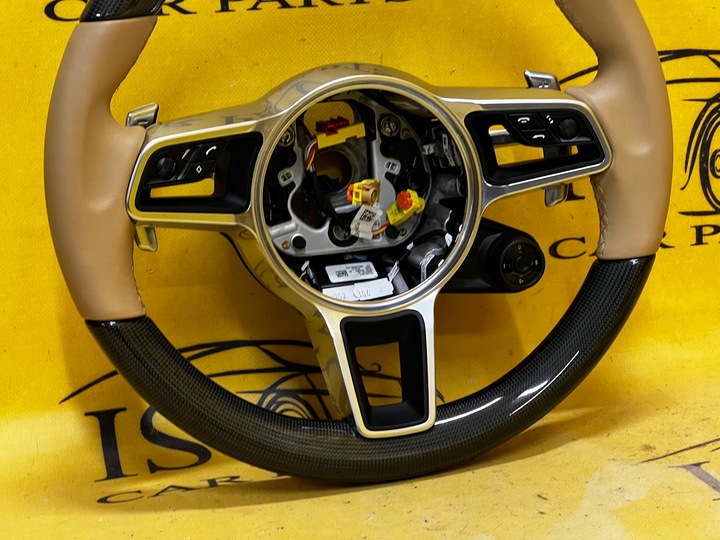 фото №7, Шкіряний кермо карбон пелюстки porsche 911 991 рестайлінг