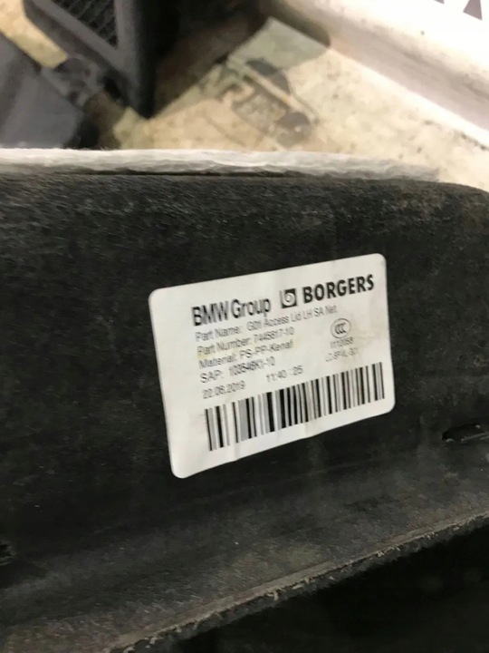 фото №6, Обивка боковина багажника bmw x3 g01 f97