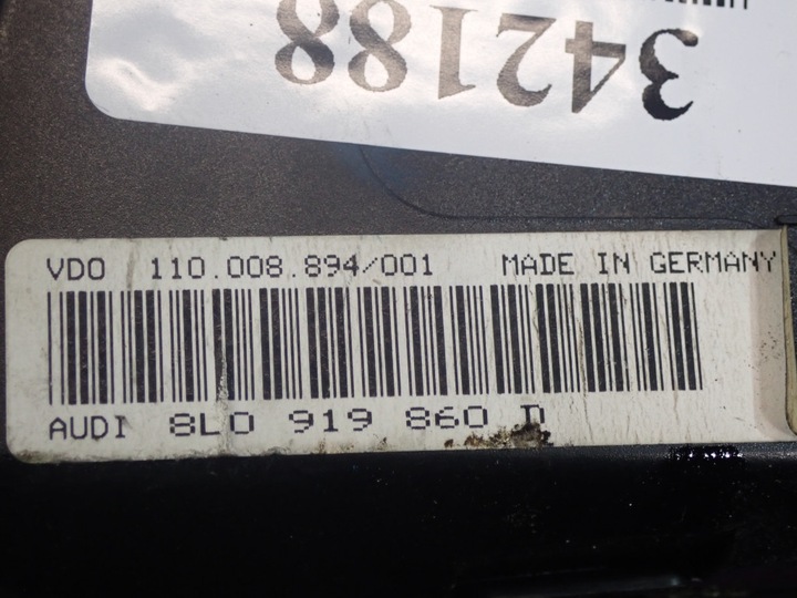 фото №12, Audi a3 8l 96-00 1.9 tdi 110km спидометр приборы 8l0919860d