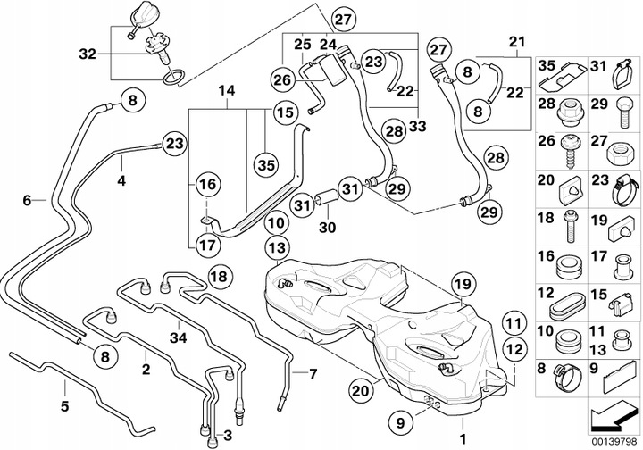 фото №1, Шланг dopływu/odpływu топлива 16116752840 bmw e65