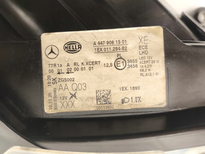 фото №10, Фара права перед передня повний led mercedes v vito w447
