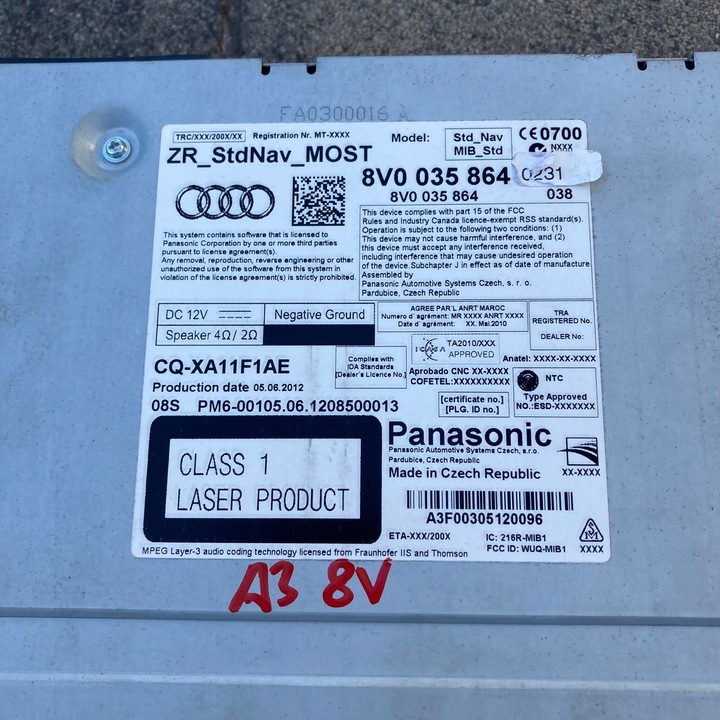 фото №5, Audi a3 8v 2012- считыватель карт модуль mmi 8v0035864