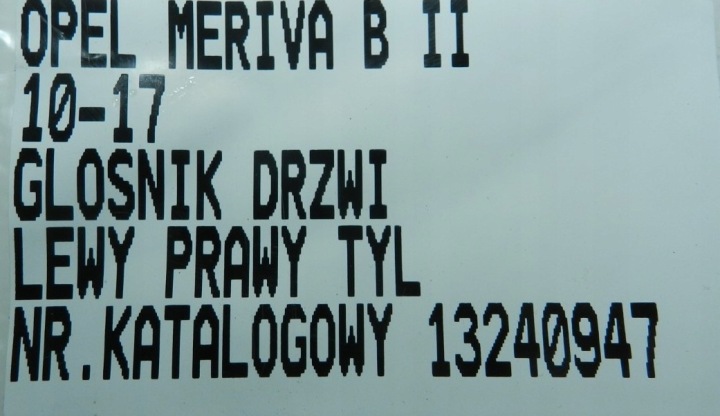 фото №7, Динамік двері праві ліве зад opel meriva b ii 13240947