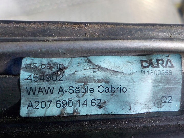 фото №7, Mercedes w207 купе 09- планка скла лобовий права