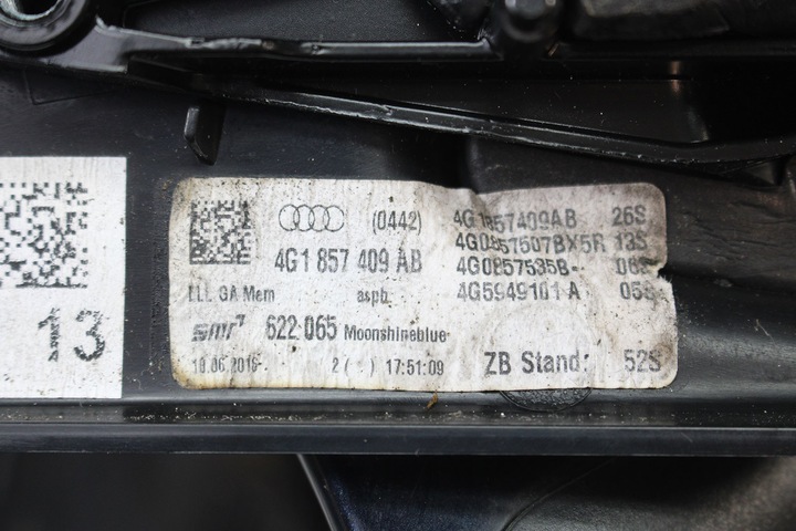 фото №6, Audi a6 дзеркало двері ліві 12pin ly9t 4g зовнішні 12 контактів кабелі w1w1 lx
