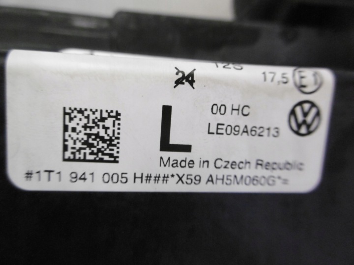 фото №12, Vw touran 1t1 10/15r рестайлинг - фара передняя левая