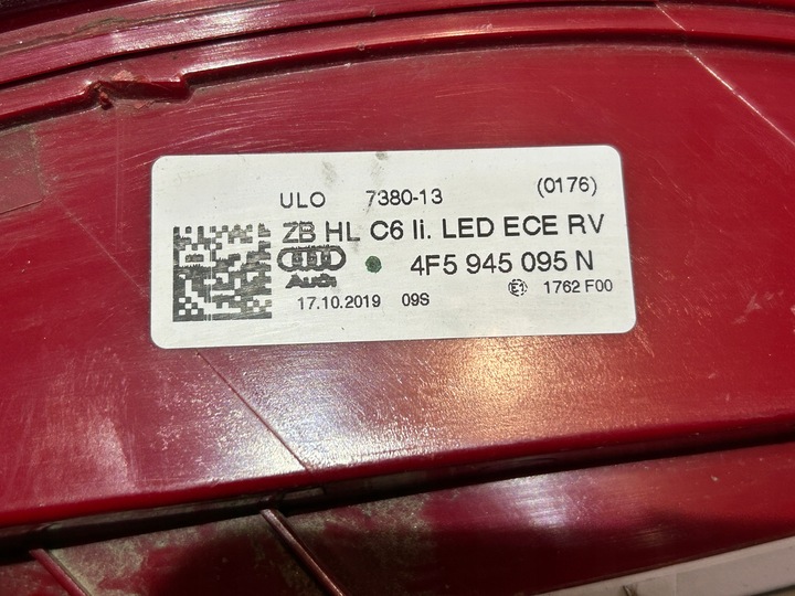 фото №12, Лампа левый зад led audi a6 c6 sedan 04-08