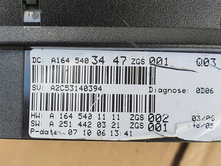 фото №8, Mercedes ml w164 спідометр  a1645403447