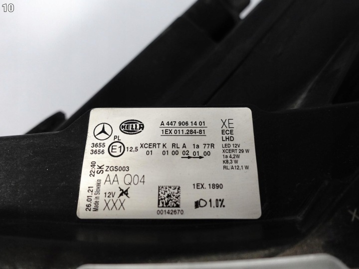 фото №11, Mercedes v-klasa w447 vito рестайлінг mopf 19-24 повний led ils ліва фара eu