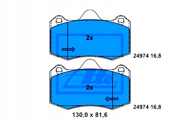 фото №2, Ate тормозные колодки тормозные seat ibiza v sportcoupe 1.4 t