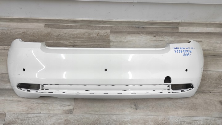 фото №1, Fiat 500 рестайлінг 15r- 735619778 бампер зад оригінал