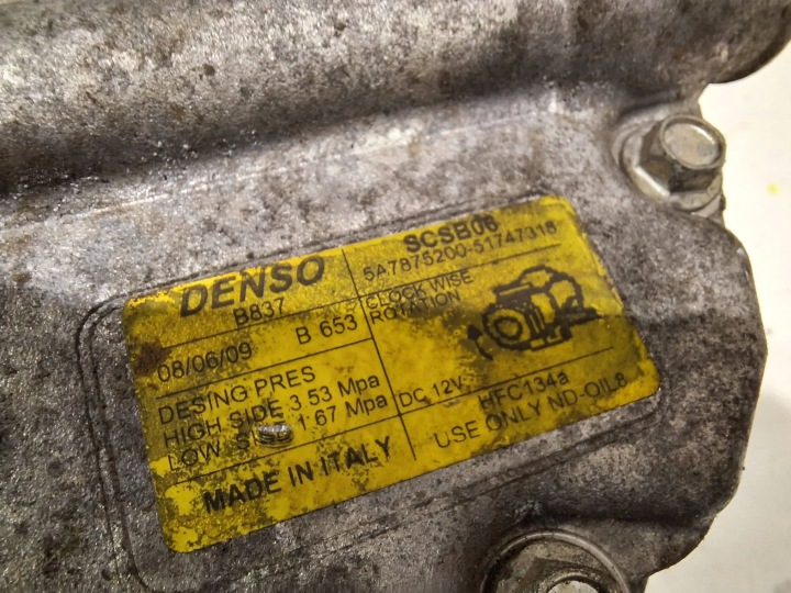 фото №6, Компрессор кондиционера 51747318 fiat panda ii 1.2 8v 03-