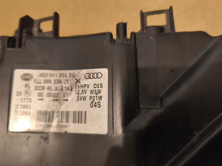 фото №8, Audi a8 d3 рестайлинг 2007r фара левый ксенон 4e0941003bq англичанин 166