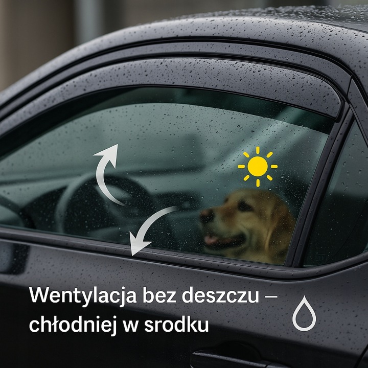 фото №11, Вітровики захисні накладки скла heko skoda fabia ii 5d 2008-2015 універсал перед-зад 4штуки