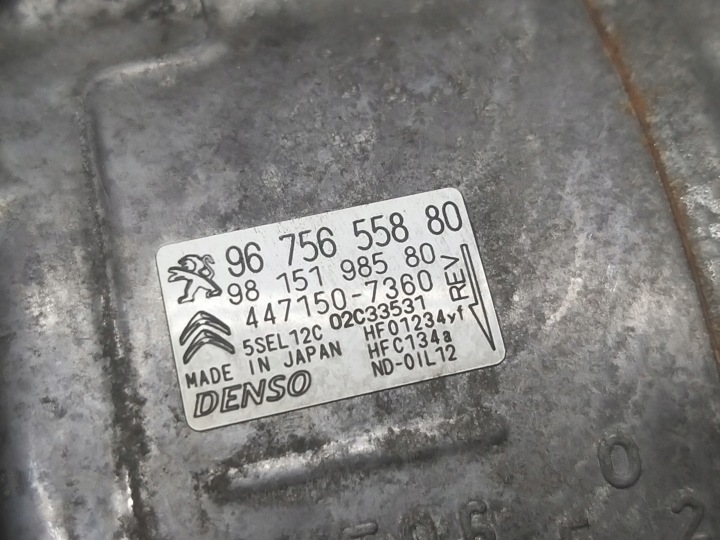фото №11, Компрессор кондиционера 1.6 thp 5g06 508 ii c5 ds7 3008 9675655880