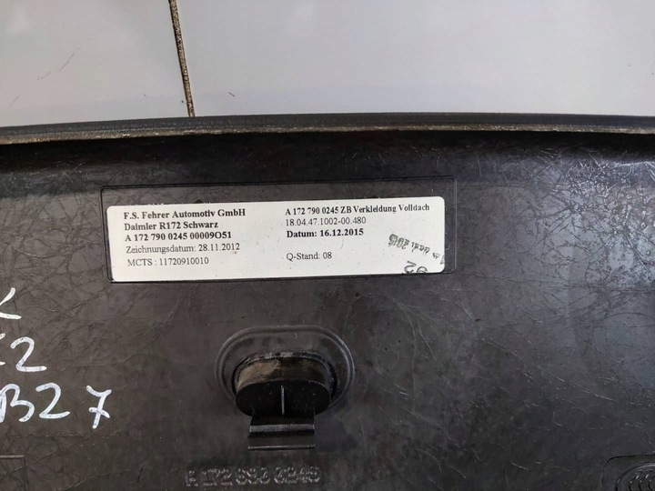 фото №9, Потолок чёрная mercedes slk r172 w172 a1727900245