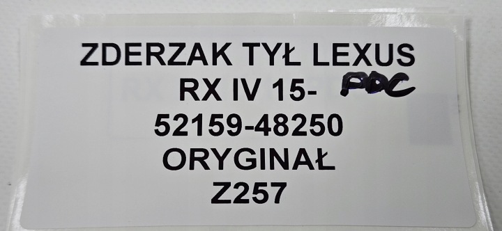 фото №15, Бампер задний lexus rx iv 15- pdc 52159-48250 оригинал