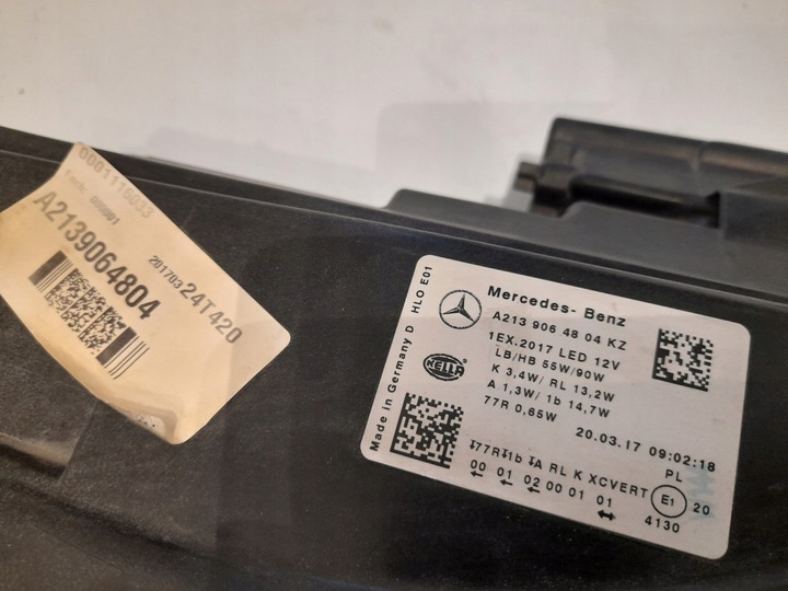 фото №12, Лампа ліва mercedes e клас w213 multibeam