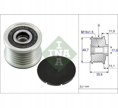 фото №2, Ina колесо пасове генератора mercedes c w203 w204