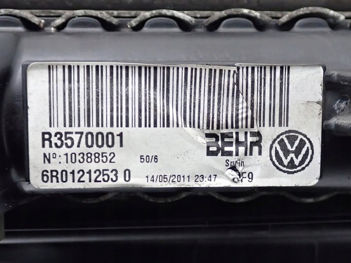 фото №9, Комплект радіатор води кондиціонер вентилятор vw volkswagen polo 6r 6c 1.2i 18r