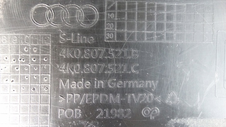 фото №14, Audi a6 c8 s-line 2018- sedan avant дифузор накладка бампер зад 4k0807521b