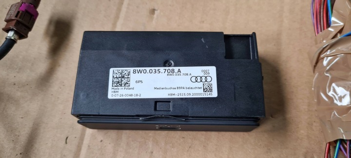 фото №8, Rs5 8w рестайлинг s5 a5 гнездо зарядное устройство usb port жгут установка a4 b9