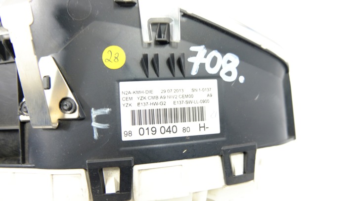 фото №7, Peugeot 208 1.4 hdi спідометр  прилади 9801904080