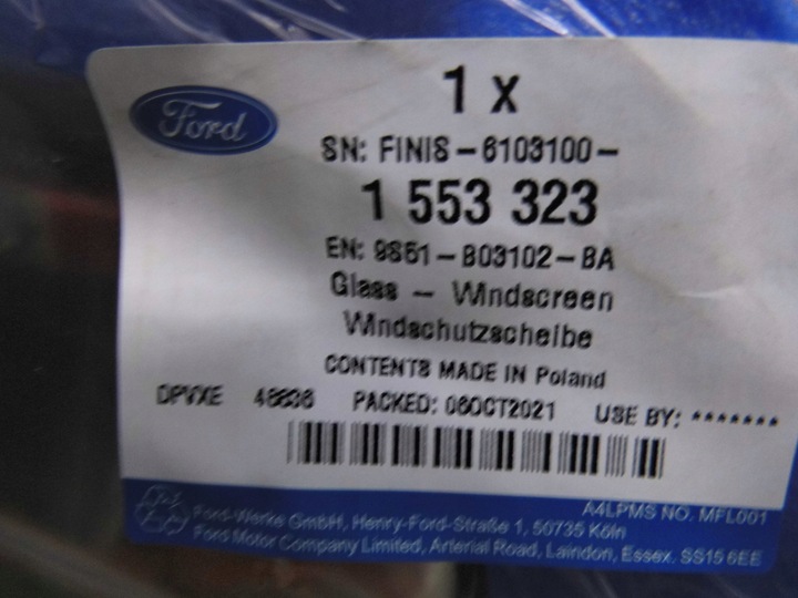 фото №3, Скло лобове з підігрівом ford ka mk2 2008-2016