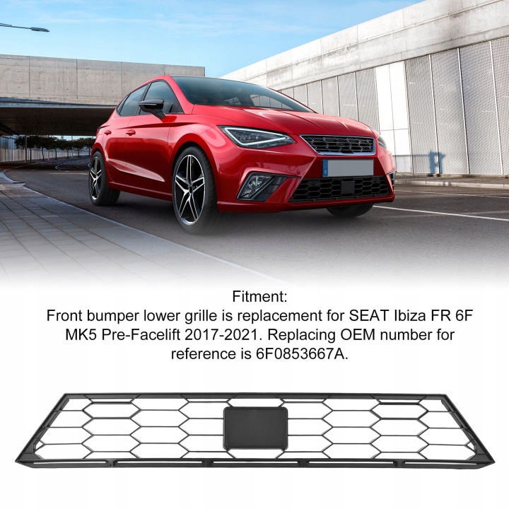 фото №12, Решітка решітка середня бампера seat ibiza fr