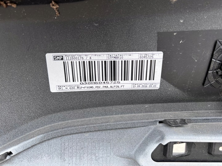 фото №14, Бампер зад задній bmw 5 g30 m набір колір a300