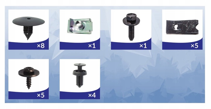 фото №3, Кліпса набір потужність. колісна арка renault opel dacia szt