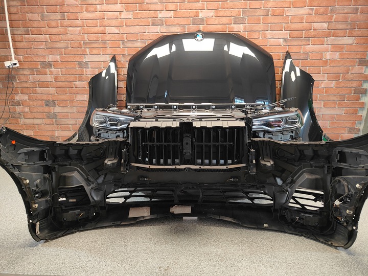 фото №12, Капот бампер радіатор pas лампа led підсилювач bmw x7 g07 475 чорний