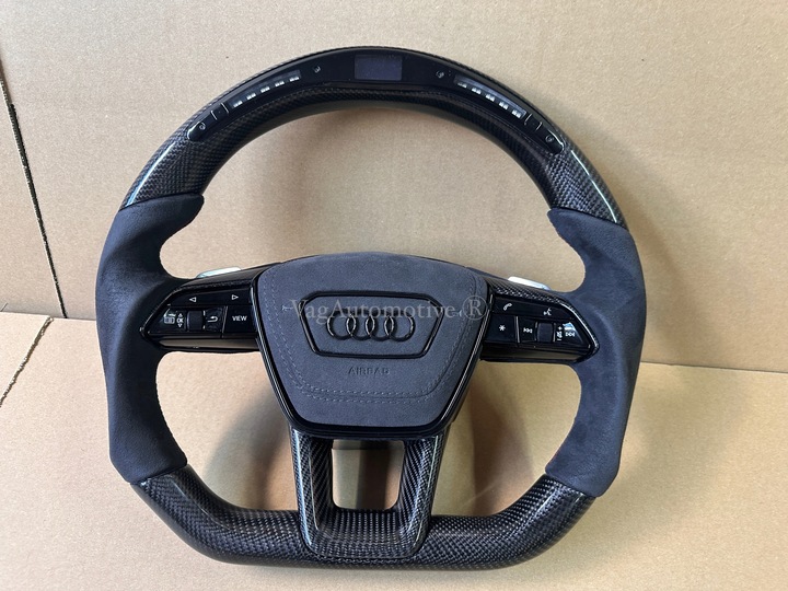фото №13, Audi a6 a7 q5 q7 q8 sq7 sq8 a4 a5 s4 s5 карбон подушка безопасности алькантара руль