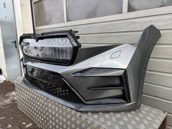 фото №7, Skoda enyaq iv бампер перед комплектный lf7c vrs радар 5la941107a