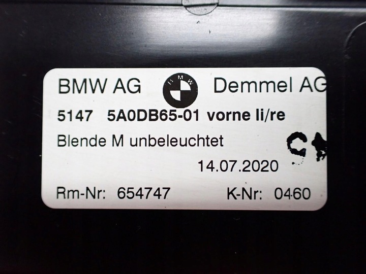 фото №3, Планка защита порога пороговая левый перед 5a0db65 7398321 bmw 5 g30 20r