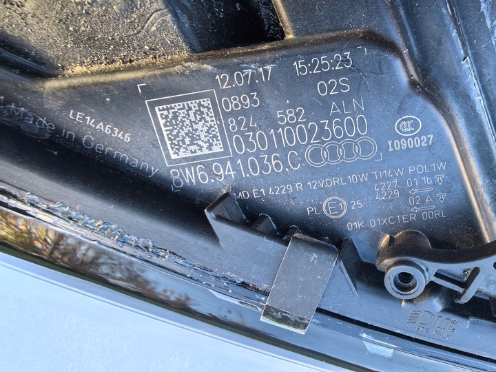 фото №11, Audi a5 rs5 8w6 лампа правая перед 8w6941036c 16-19r