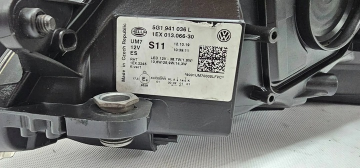 фото №9, Vw volkswagen golf vii рестайлинг лампа передняя перед правая полный led 5g1941036l