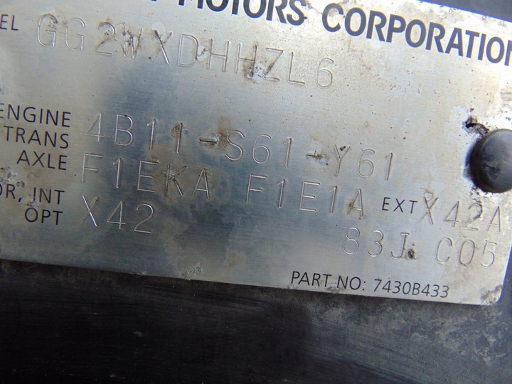 фото №15, Капот крышка двигателя mitsubishi outlander iii x42 чёрная демонтаж