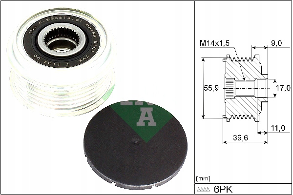 фото №2, Колесо пасове генератора audi q7 vw touareg 3.0d 01.10- ina