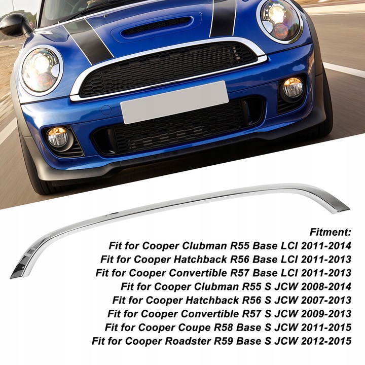 фото №9, Mini cooper планка решётка капота 51132751040