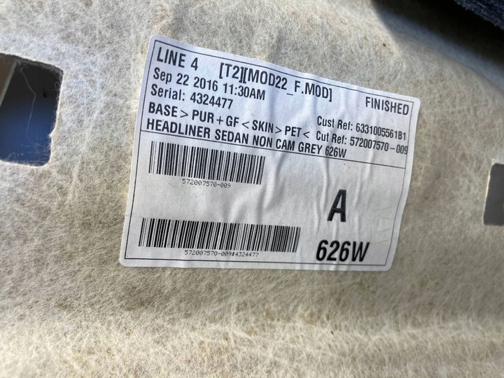 фото №11, Avensis t27 sedan стеля сірий стеля