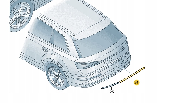 фото №1, Оригинальный номер audi q7 планка декоративная крышки задней 4m0853927 3q7
