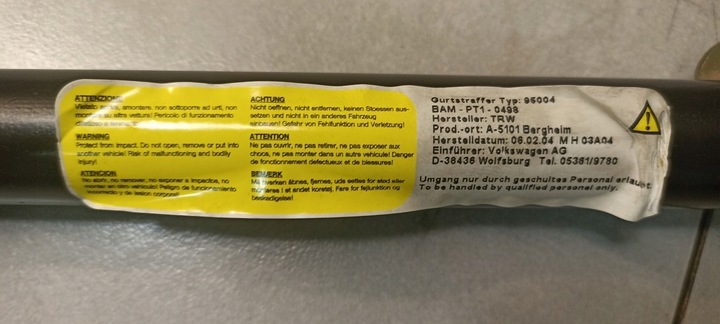 фото №6, Pas безопасности левый зад galaxy 1.9 tdi автомат