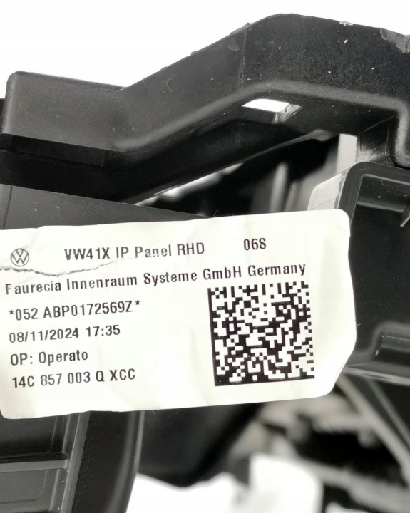 фото №11, Консоль торпедо раздаточная капот vw id.7 id7 14c857003q uk rhd новый org