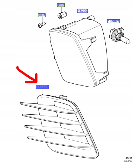 фото №13, Решётка галоген левого ford focus c-max 2007-2011 _1473526 _ 7m5j-15a245-ba