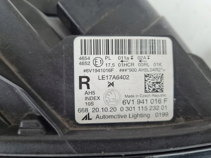 фото №14, Skoda fabia iii 3 рестайлінг комплектні лампи перед повний led 6v1941015f 6v1941016f