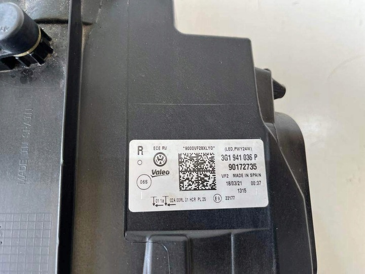 фото №6, Vw passat b8 рестайлинг лампа правая полный led 3g1941036 p