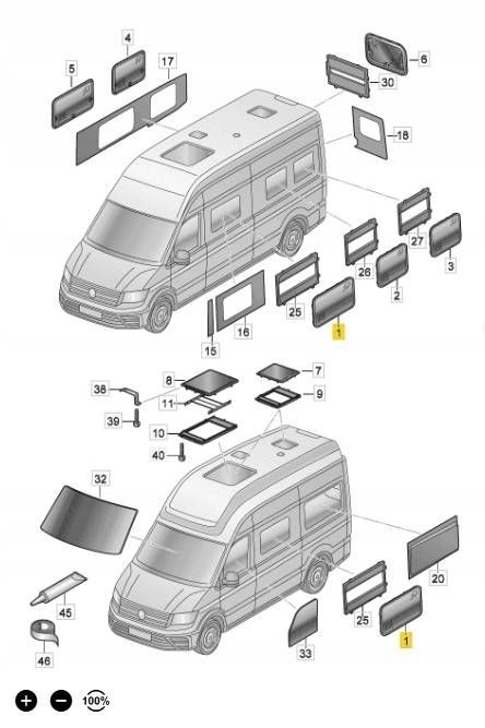 фото №6, Vw crafter вікно uchylne скло бокове праве середня kamper 7c4845212a