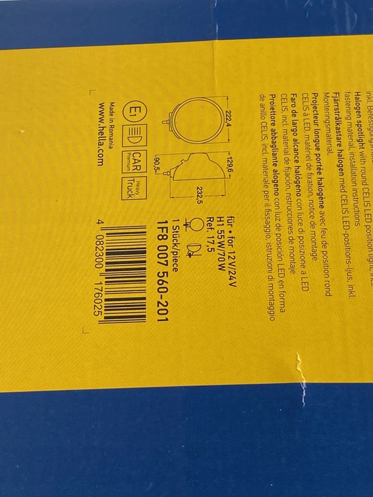 фото №4, Комплект фары dal. hella celis чёрный