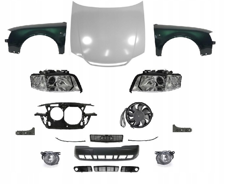 фото №1, Pas audi a6 c5 перед капот крыло бампер лампа pas